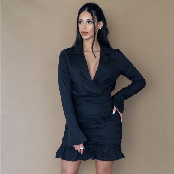 BERLIN LONG SLEEVE MINI DRESS - Picture 3 of 4